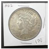 1922 Peace Silver Dollar