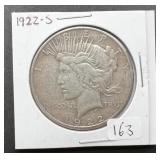 1922-S Peace Silver Dollar