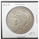 1922 Peace Silver Dollar
