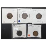 5pc Indian Head Cents