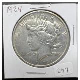 1924 Peace Silver Dollar