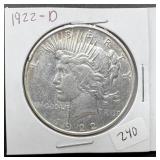 1922-D Peace Silver Dollar
