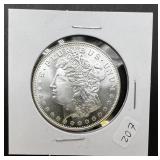 1oz Troy Silver Round w/Morgan Design