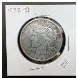 1922-D Peace Silver Dollar