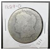 1889-O Morgan Silver Dollar