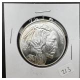 1oz Troy Silver Round w/Buffalo Nickel Design
