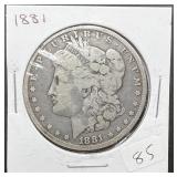 1881 Morgan Silver Dollar