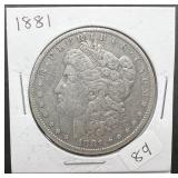 1881 Morgan Silver Dollar