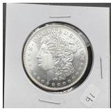 1oz Troy Silver Round w/Morgan Design