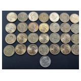 30pc Misc U.S. 1 Dollar Coins