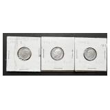 3pc Silver Roosevelt Dimes