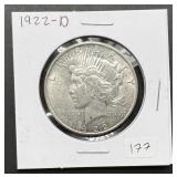 1922-D Peace Silver Dollar