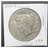1924-S Peace Silver Dollar