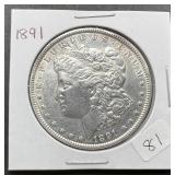 1891 Morgan Silver Dollar