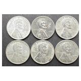 6pc Steel Lincoln Cents