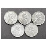 5pc Steel Lincoln Cents