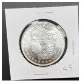 1oz Troy Silver Round w/Morgan Design