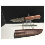 Custom Damascus Steel Knife Wood Handle