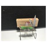 Case Peanut Burnt Green Lizard Bone Handle