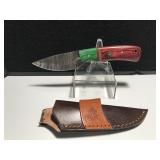 Custom Damascus Steel Knife Wood Handle