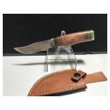 Custom Damascus Steel Knife Wood Handle