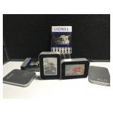 2 Zippo Lighters Lionel Train Series