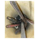 Bucket of Vintage Pipe Wrenches