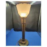 Brass Lamp with Glass Top