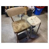 1 Cosco, 1 Unbranded Stools