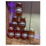 Various jars of Sevierly Buzzed Honey