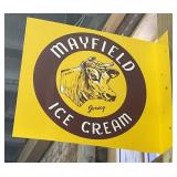 Vtg Mayfield Ice Cream Sign