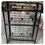 Black Wire Display Rack with Shelves