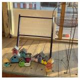 Decorative Birdhouses and Stands