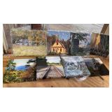 8 Various Canvas Wall Art-Approx. 8' x 8'