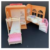 1998 Barbie Bed & Bath Playset