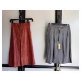2 Leather & Deersuade Skirts-Size small