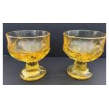 Tiffin Fransican Cornsilk Yellow Dessert Bowls