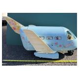 1999 Mattel Barbie Blue Jumbo Jet Airplane & Barbi