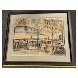 Signed Guy de Nevrac Ink & Watercolor