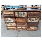 Antique Apothecary Chest Crafted from Repurposed