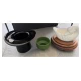 3 planters and Plant Stand