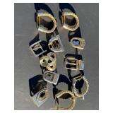 Collection of Ladies Brass Belt Buckles