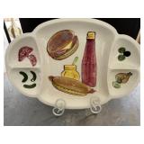 Vtg Los Angeles Pottery Sectioned BBQ Serving