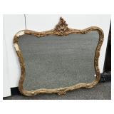 Vtg Rococo Style horizontal wall mirror