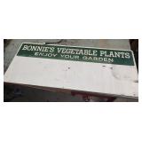 Metal Bonnie's Vegetable Plants Sign