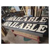 2 Metal 'Available' Signs