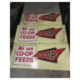 3 Metal Co-Op Signs