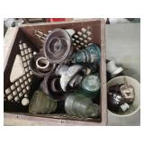 Milk Crate with Glass and Ceramic Insulators