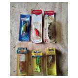 3 Norman and 3 Storm Fishing Lures