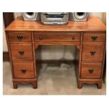 Wood Desk with Seven Drawers